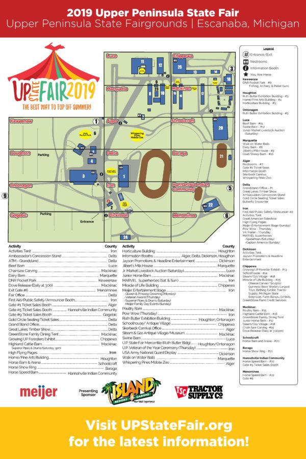 UP State Fair Venue Map
