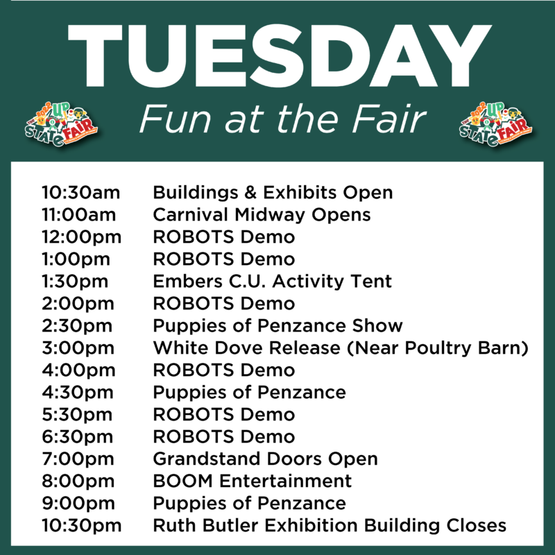 Schedules UP State Fair