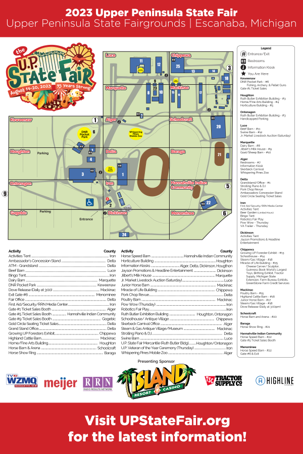 UP State Fair Venue Map